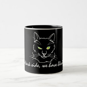Funny Black Cat Två-Tonad Mugg