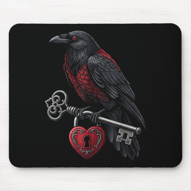 Funny Black Crow Black Bird Funny Crow Valentines  Musmatta (Framsidan)