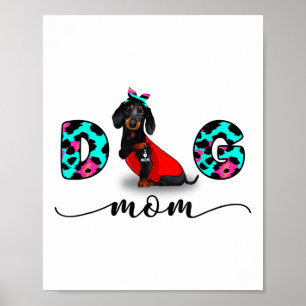 Funny Black Dachshund Tattoo I Kärlek You Hund Le Poster