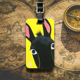 Funny Black Donkey Bagagebricka