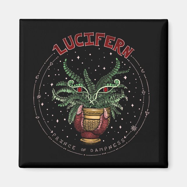 Funny Black Evil Plant Halloween fest Decor Magnet (Framsidan)