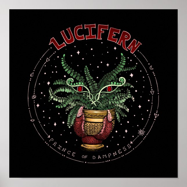 Funny Black Evil Plant Halloween fest Decor Poster (Framsidan)