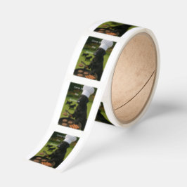 Funny black Labrador grill chef Fyrkantigt Klistermärke