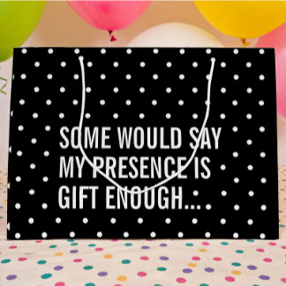 Funny Black med White Polka Dot Gift Bag