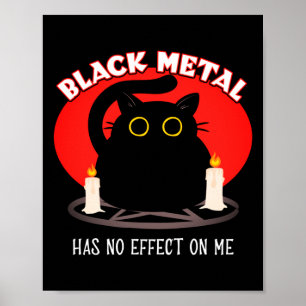 Funny Black Metall Satanic Cat Quote Poster