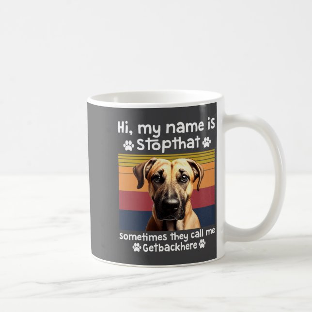 Funny Black Mouth Cur Dog Saying  Kaffemugg (Höger)