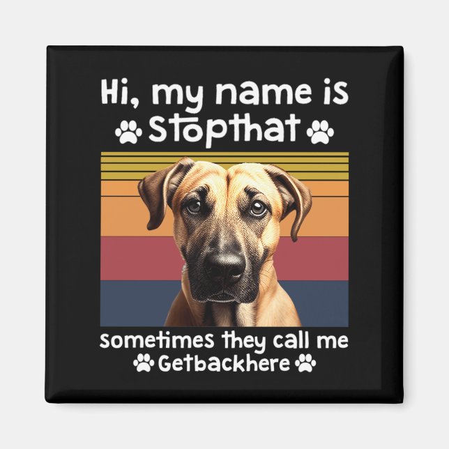 Funny Black Mouth Cur Dog Saying  Magnet (Framsidan)