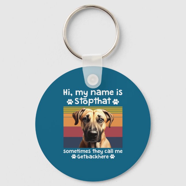 Funny Black Mouth Cur Dog Saying  Nyckelring (Framsida)