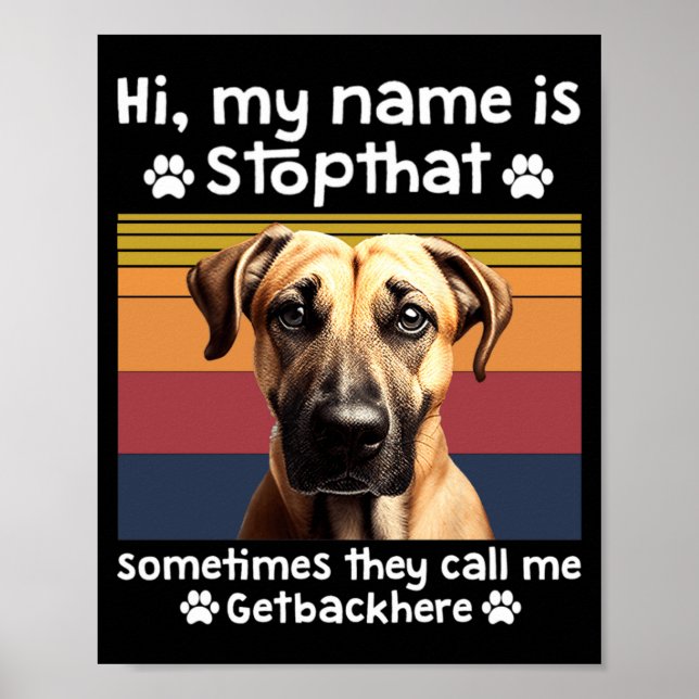 Funny Black Mouth Cur Dog Saying  Poster (Framsidan)