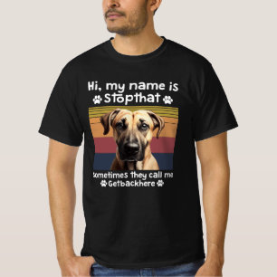 Funny Black Mouth Cur Hund Sstickande T Shirt