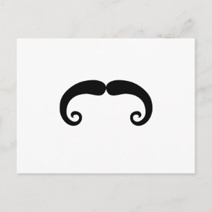 Funny Black Mustache eller Mustache Stil Vykort