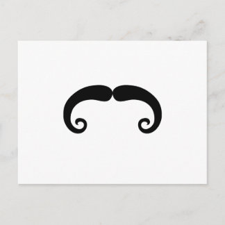 Funny Black Mustache eller Mustache Stil Vykort