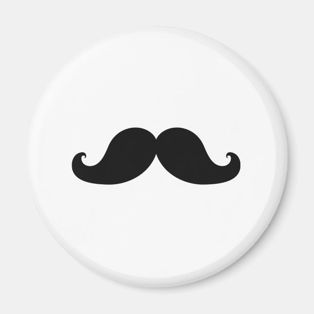 Funny Black Mustache Humor Magnet (Framsidan)