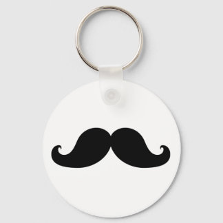 Funny Black Mustache Humor Nyckelring