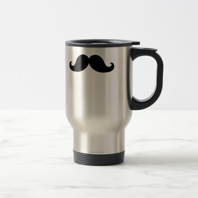 Funny Black Mustache Humor Resemugg (Höger)