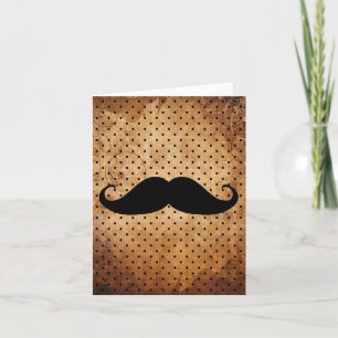Funny Black Mustache Kort