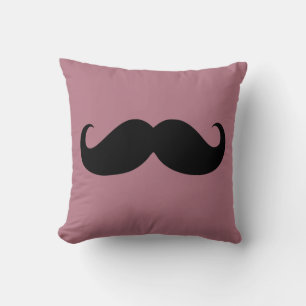 Funny Black Mustache Kudde