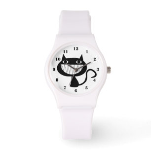 FUNNY BLACK OCH WHITE CAT MED NUMMER ARMBANDSUR
