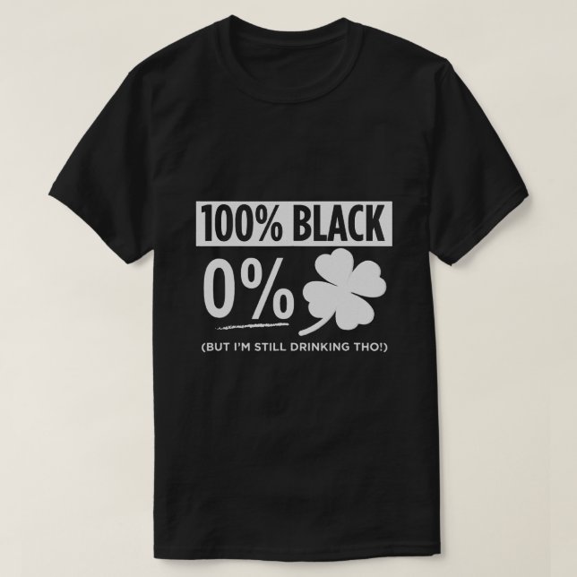 Funny Black People St patricks day Irish Shamrock T Shirt (Design framsida)