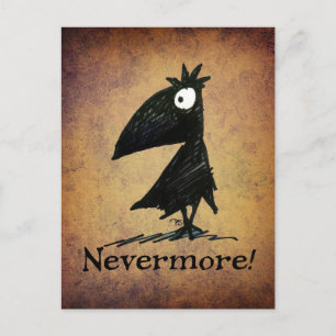 Funny Black Raven från Edgar Allen Poe - Icke dest Vykort