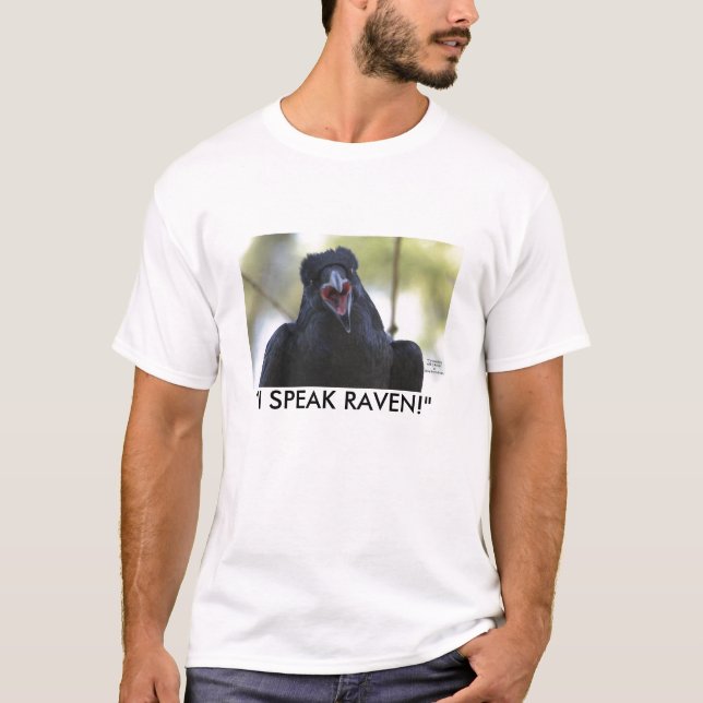 Funny Black Raven Wildlife T-Shirt (Framsida)