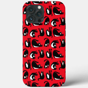 Funny Black Red Cat Fitness