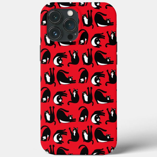 Funny Black Red Cat Fitness (Baksida)