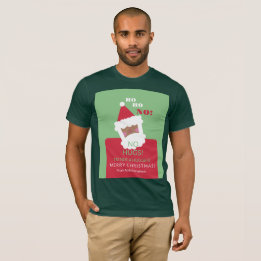 Funny Black Santa No Hugs Ugly Julafton Sweater T Shirt
