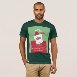 Funny Black Santa No Hugs Ugly Julafton Sweater T Shirt