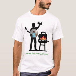 Funny Black Silhouette Grill Dad Fitness Photo T Shirt