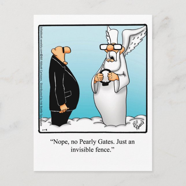 Funny Blessings & Faith Humor vykort (Framsida)