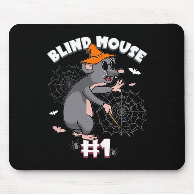 Funny Blind Mouse #1 Halloween Ghost Group-familj Musmatta (Framsidan)