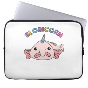 Funny Blobfish Unicorn Blobicorn Blobfish Laptop Fodral