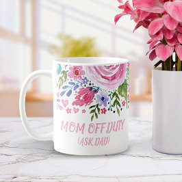 Funny Blommigt för offerter Mamma av Duty Watercol Kaffemugg