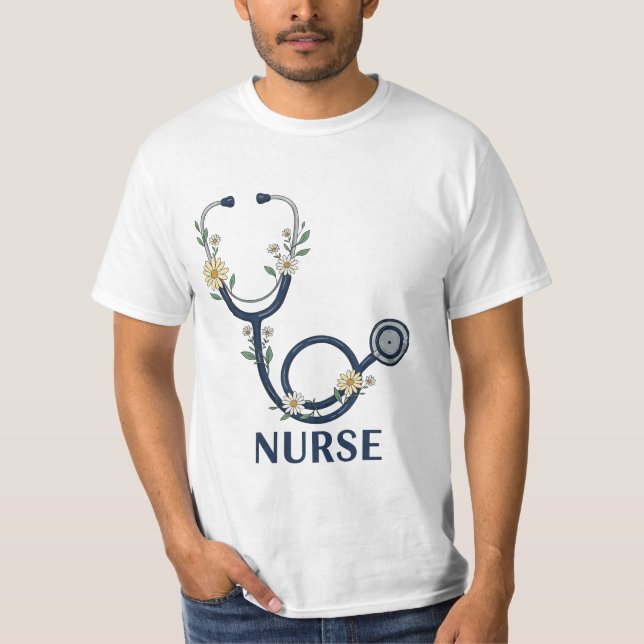 Funny blommigt Nurse Life Medical Humor Hero Medic T Shirt (Framsida)