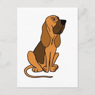 Funny Bloodhound Puppy Hund Vykort
