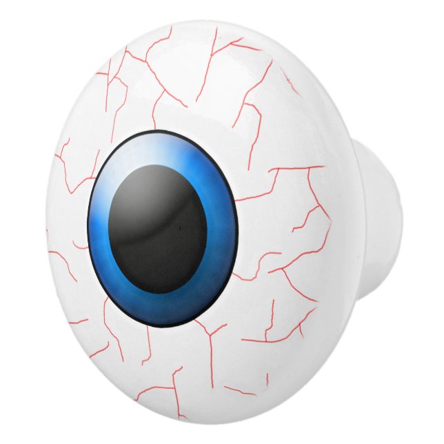 Funny Bloodshot Eyeball Halloween Ceramic Knobs Knopp (Höger)