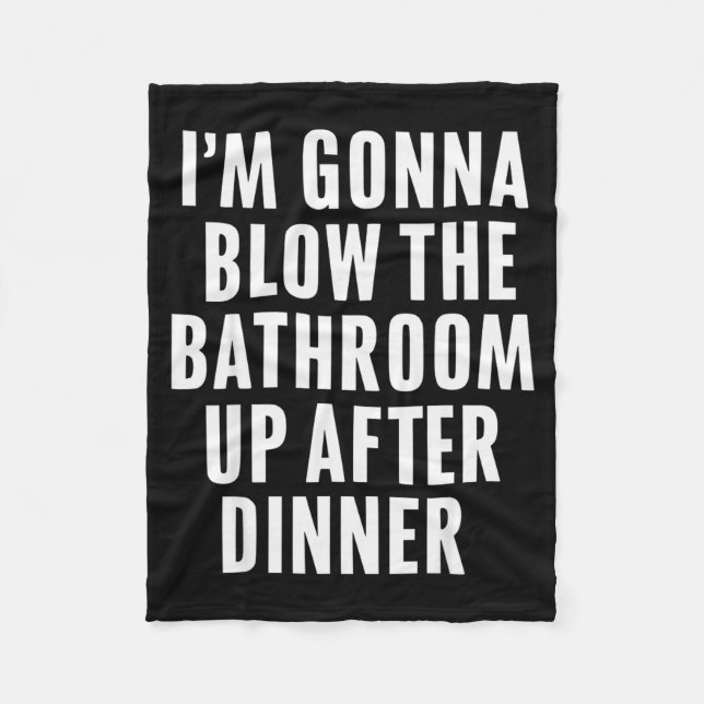Funny Blow The Bathroom Adult Humor Inappropriate  Fleecefilt (Framsidan)