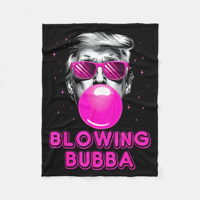 Funny Blowing Bubba  Fleecefilt (Framsidan)