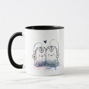 Funny Blue Best-Tea Pun Humor Vänskap Mugg