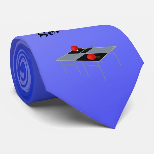 Funny Blue Bord Tennis, Neck Tie Slips (Rullad)