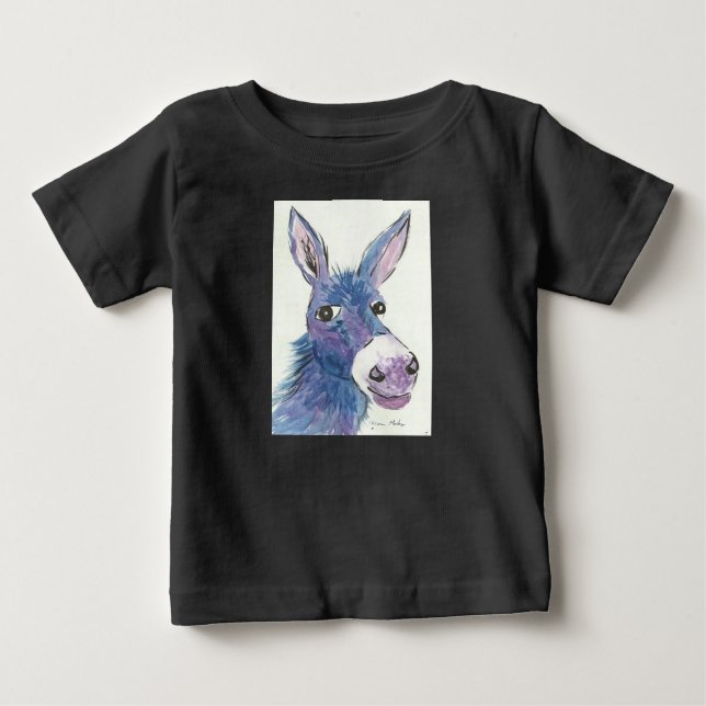 Funny Blue Donkey T Shirt (Framsida)