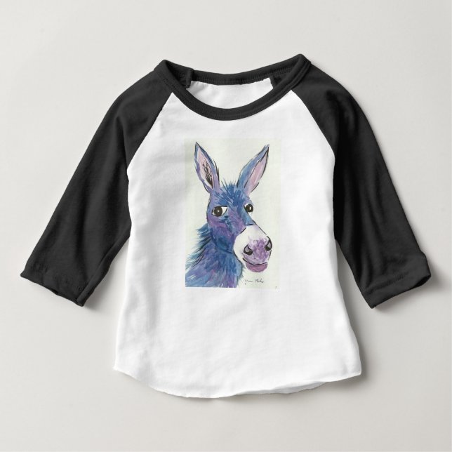 Funny Blue Donkey T Shirt (Framsida)