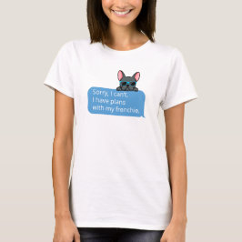 Funny Blue Fransk Bulldog T Shirt