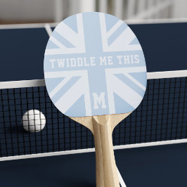 Funny Blue Union Jack Flagga Ping Pong Paddle Pingisracket