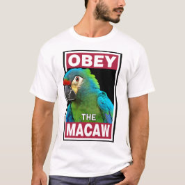 Funny Blue Winged Macaw - Bird Art T Shirt