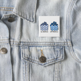 Funny Bluebär Tecknad Blueberry Älskare Button Knapp