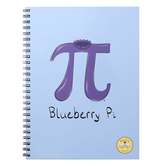 Funny Blueberry Pi Symbol Math Teacher Anteckningsbok (Framsidan)