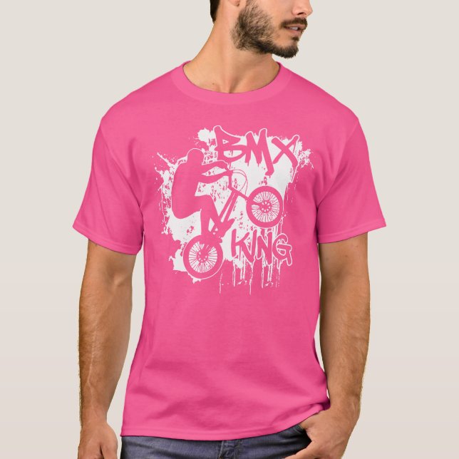 Funny Bmx Riding Bicycle Rider T Shirt (Framsida)