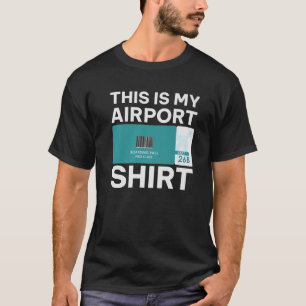 Funny Boardingpass på flygplats, Funny Traveling T Shirt